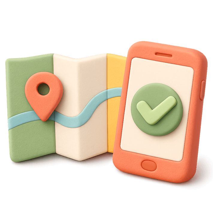 Mappa con telefono